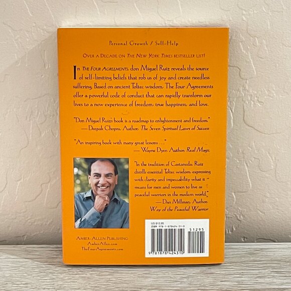 The Four Agreements Paperback Book by Don Miguel Ruiz A Toltec Wisdom Book - Picture 2 of 8